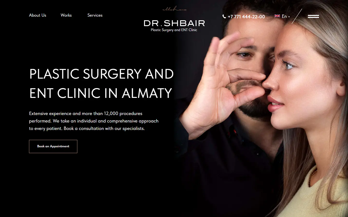 DR. SHBAIR home page on desktop
